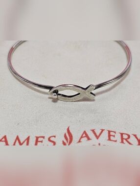 James Avery Sterling Ichthus Hook-On Bracelet